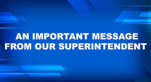 Message from Supt.