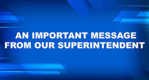 Message from the Superintendent