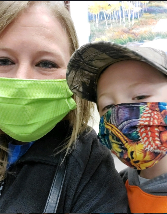 Mrs. Benning's preschool students wearing masks.